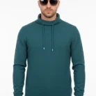 Knitted sweater with shawl collar 2