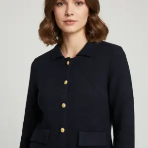 Button-Up Tweed Jacket