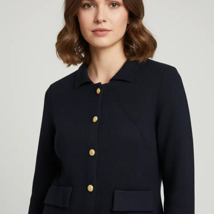 Button-Up Tweed Jacket