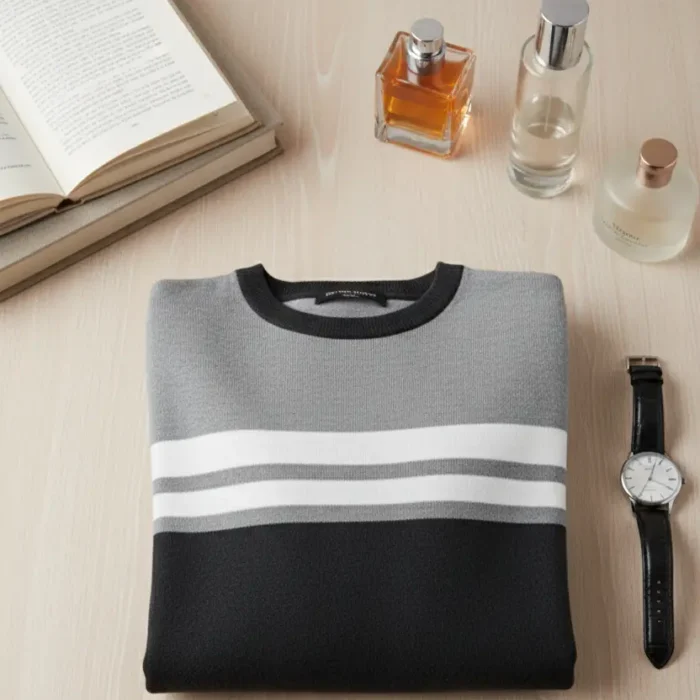 B&W Full Sleeve Sweater