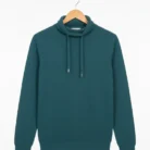 Knitted sweater with shawl collar