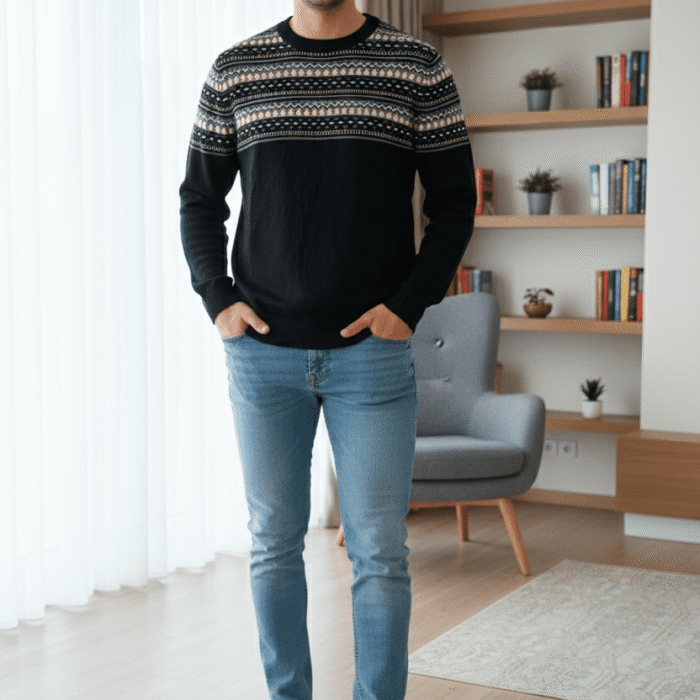 CREW NECK PATTERNED - Jumper CREW NECK PATTERNED - Jumper